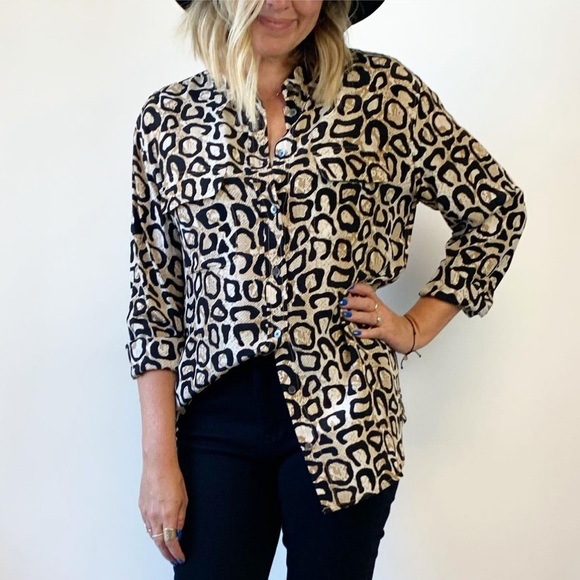 Equipment Button Down Blouse Sz L - Picture 2 of 2